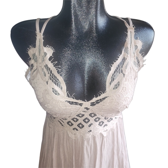 Justify Beige Lace Upper Spaghetti Strap Dress S - Picture 2 of 7